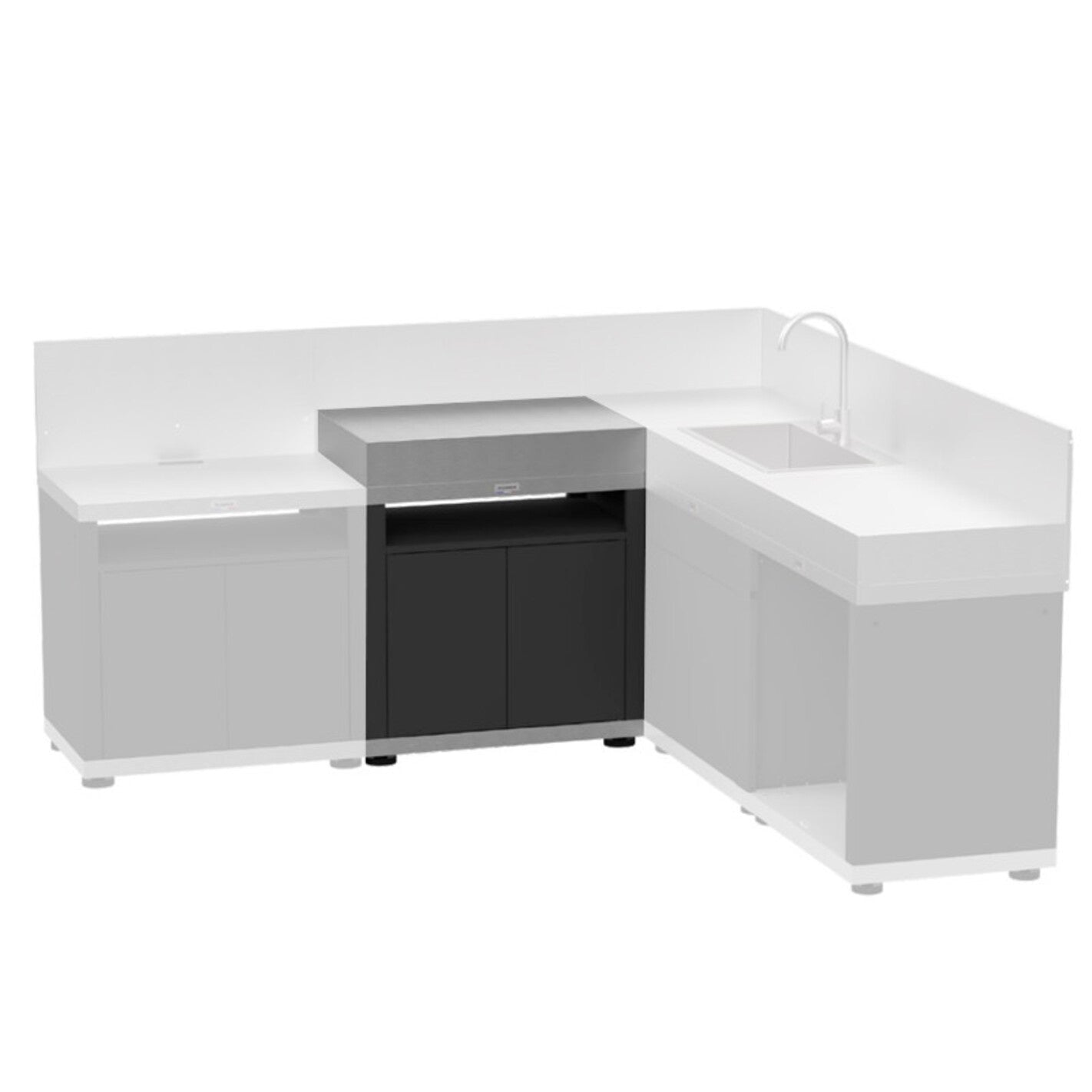 Mobile Piano di lavoro finitura Acciaio inox Le Marquier - Outdoor Privé