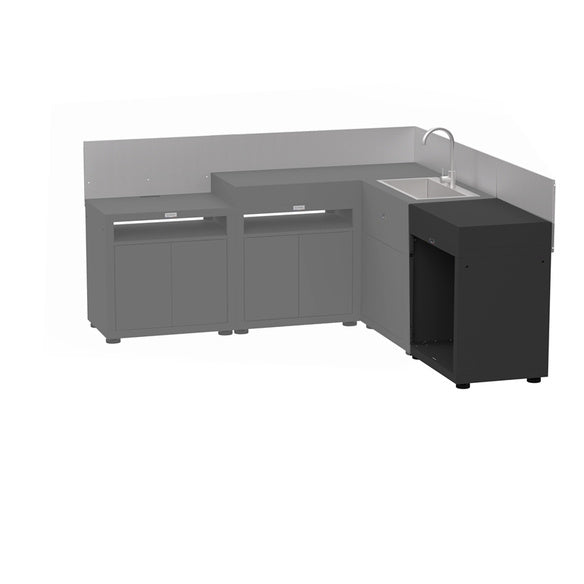 Mobile da cucina aperto Piano lavoro Nero Le Marquier - Outdoor Privé