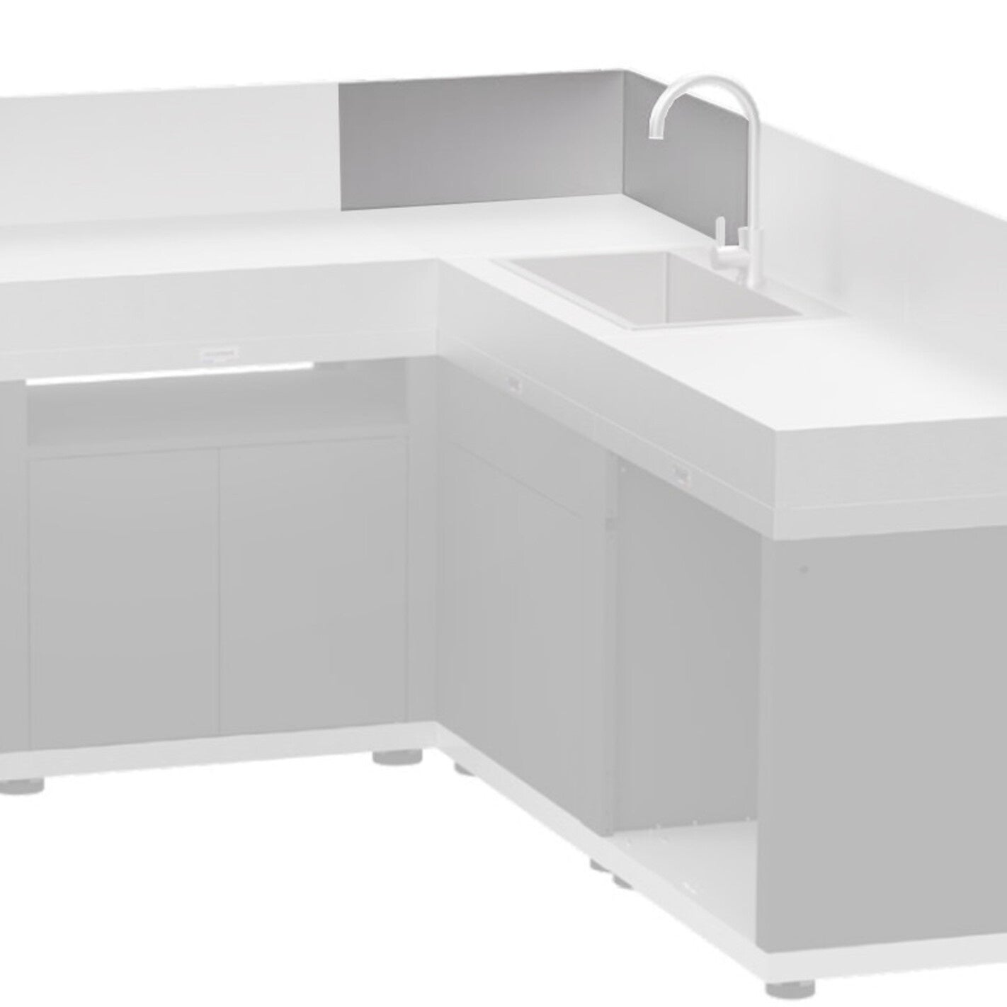 Pannello angolare paraschizzi per Cucina da esterno in Acciaio inox Le Marquier - Outdoor Privé