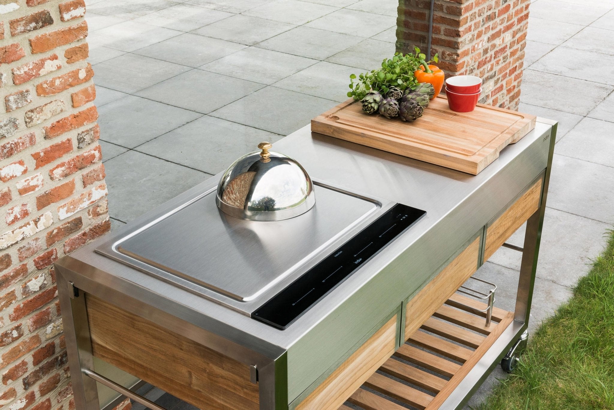 Cucina mobile per piano cottura con ruote Tomboy Duo Indu+ - Outdoor Privé