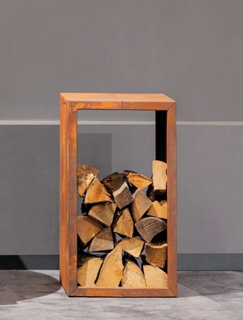 Holder 70cm seduta con porta legna Modularte - Outdoor Privé