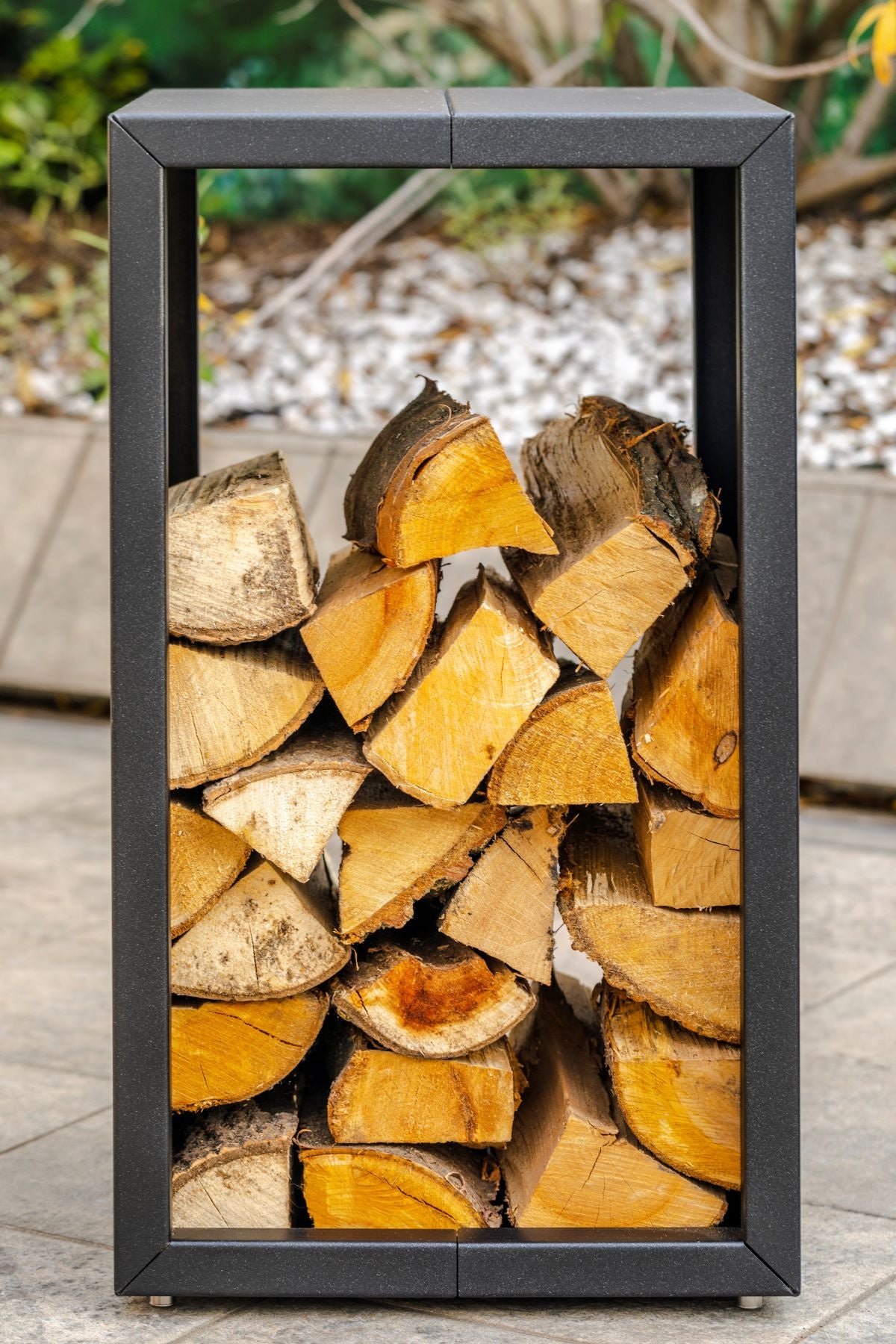 Holder 80cm seduta con porta legna Modularte - Outdoor Privé