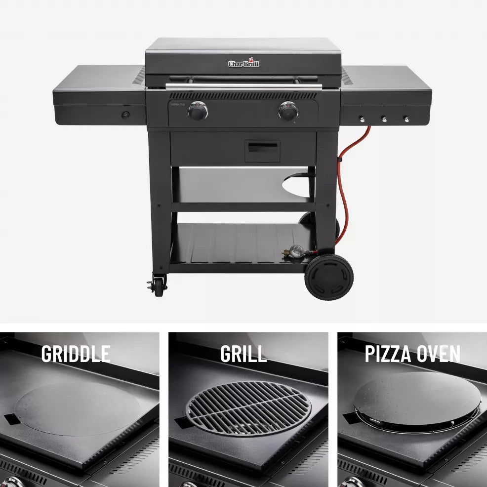 Barbecue Char-Broil Versa-Tile – piastra, griglia e forno pizza 3 in 1 - Outdoor Privé