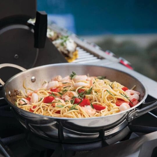 WOK INOX 30 CM CON MANICO NAPOLEON - Outdoor Privé