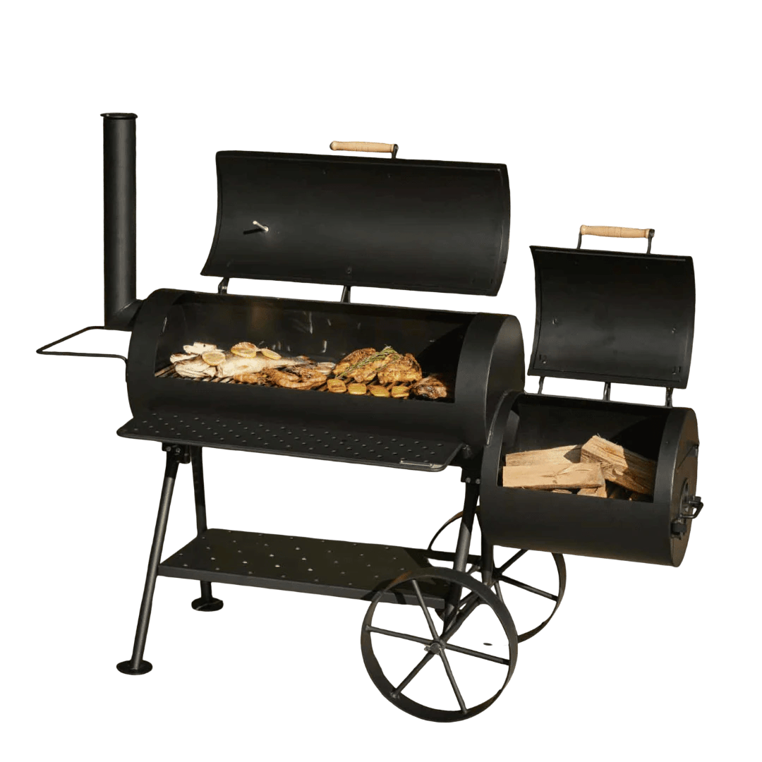 Barbecue a legna e carbone con affumicatore Flamec Tiberio - Outdoor Privé