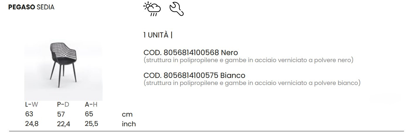 SEDIA PEGASO SOLARIS - Outdoor Privé