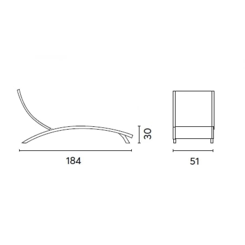 Lettino Prendisole da Giardino in Alluminio Onda - Outdoor Privé