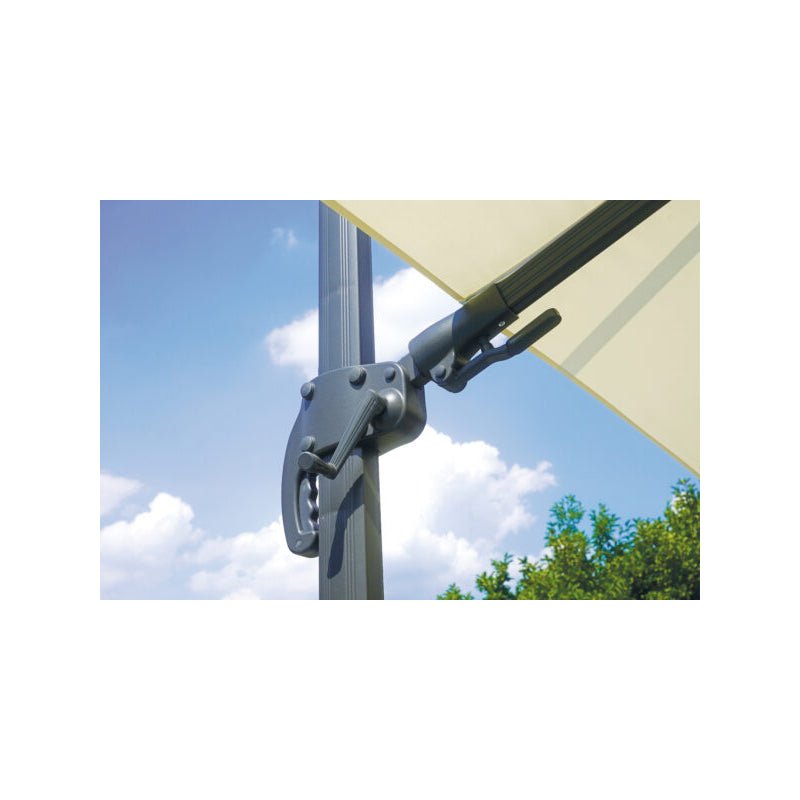 OMBRELLONE CALIFORNIA 3X3 MT. CON TILT BASCULANTE IN ALLUMINIO ANTRACITE - Outdoor Privé