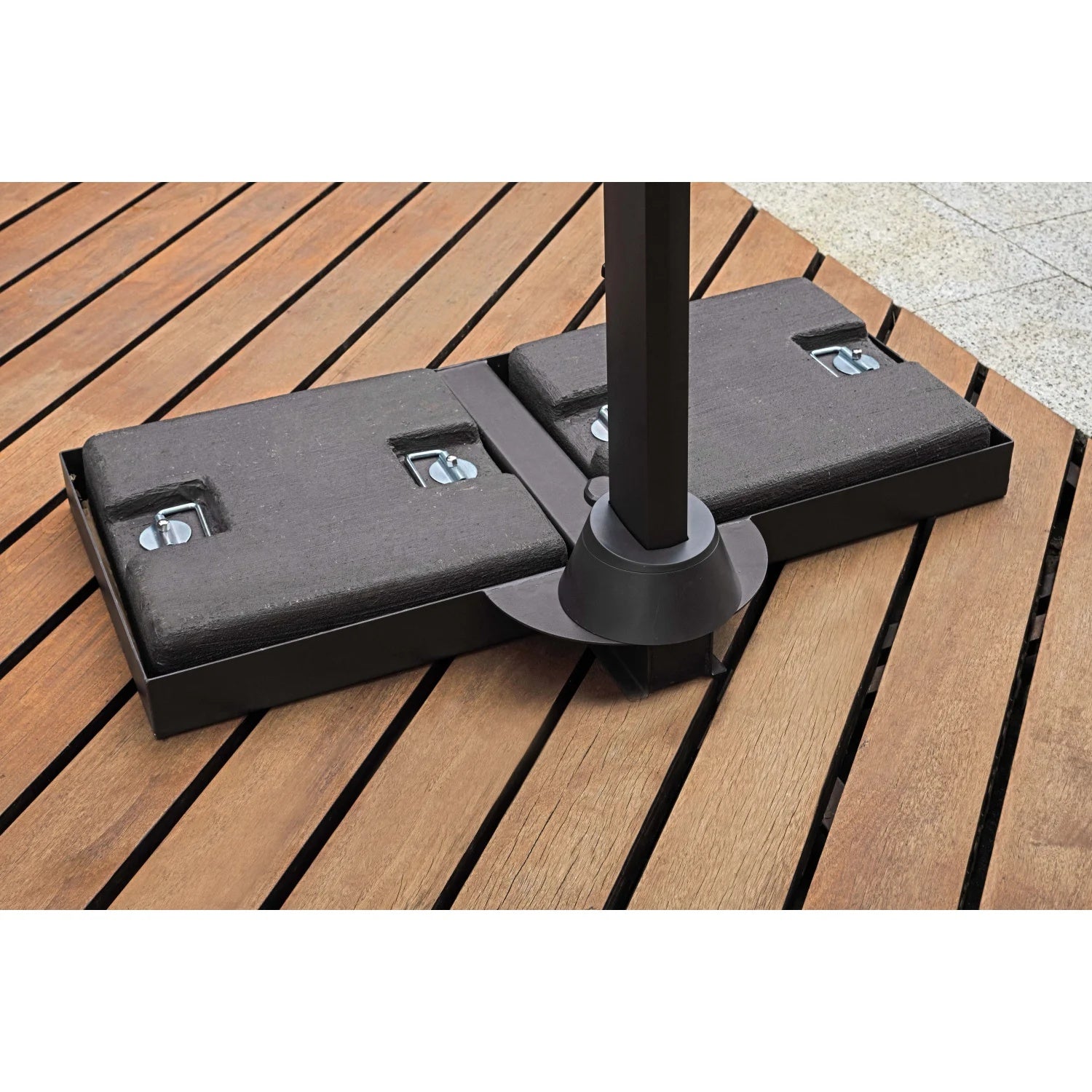 Ombrellone Tennessee da giardino a palo decentrato 3x3 mt. - Outdoor Privé