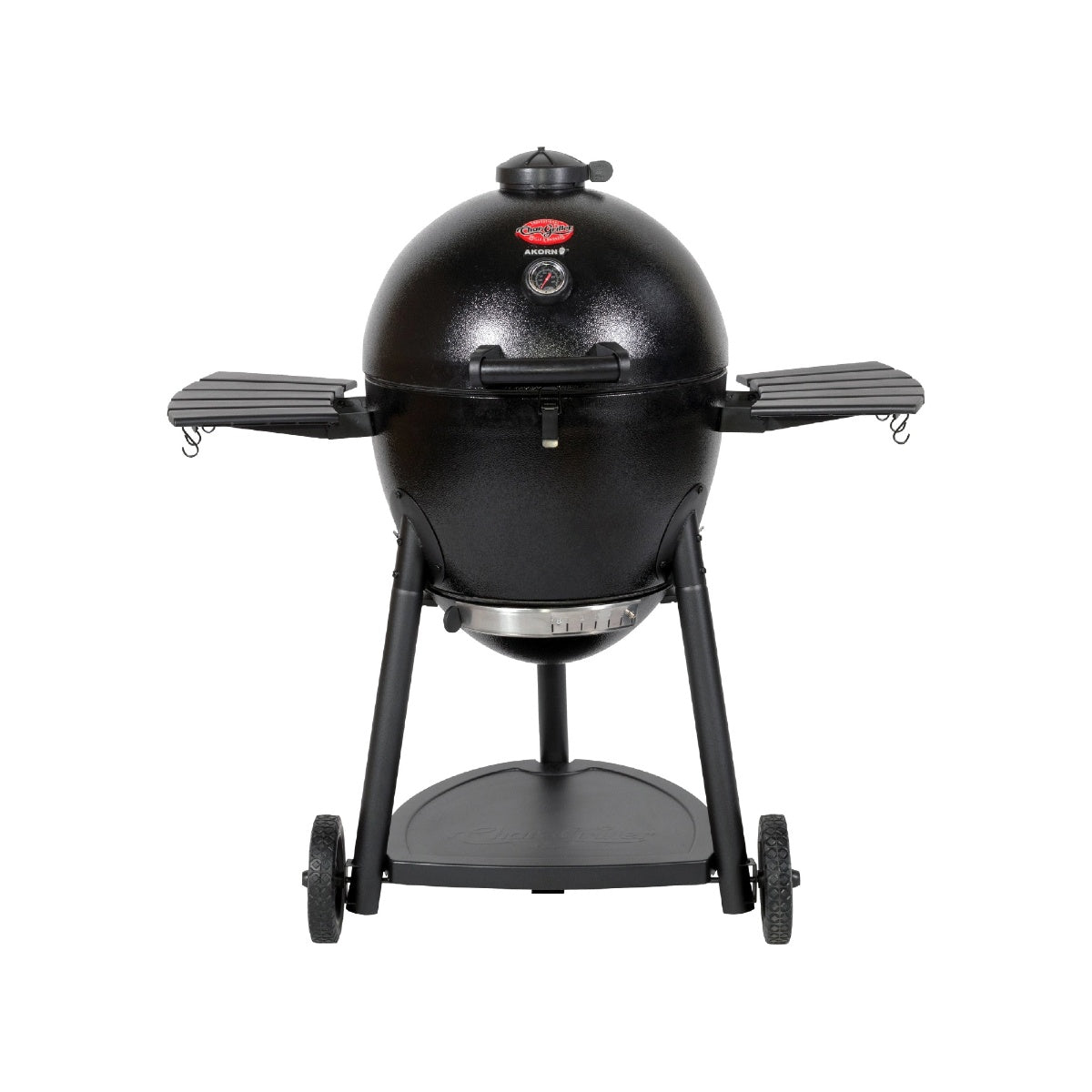 Barbecue a carbonella Char-Griller Akorn Kamado – 20", isolamento triplo, griglie in ghisa e carrello con ripiani
