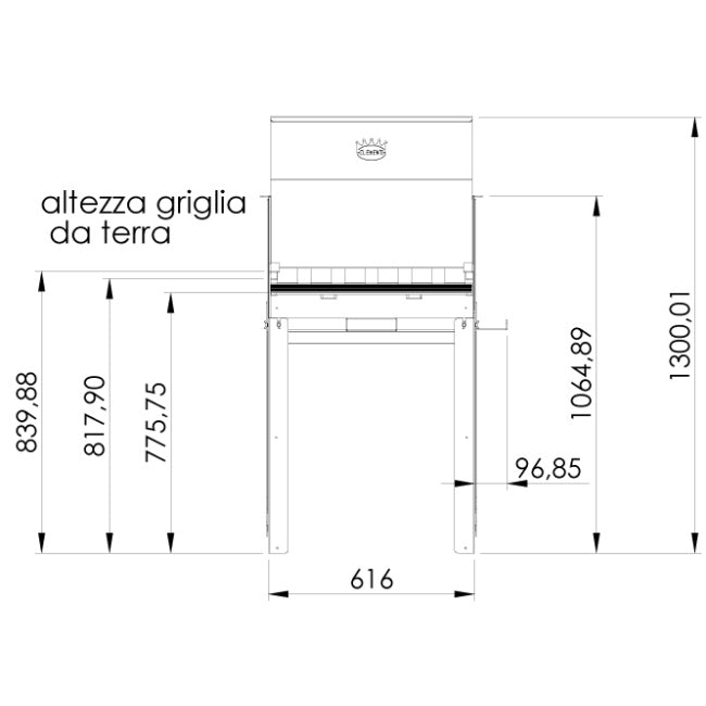 Barbecue A Legna In Acciaio Corten Super Flipper Clementi - Outdoor Privé