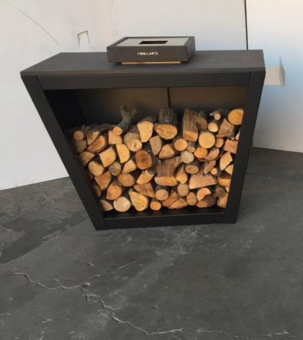 Banco piano di lavoro e porta legna Modularte - Outdoor Privé