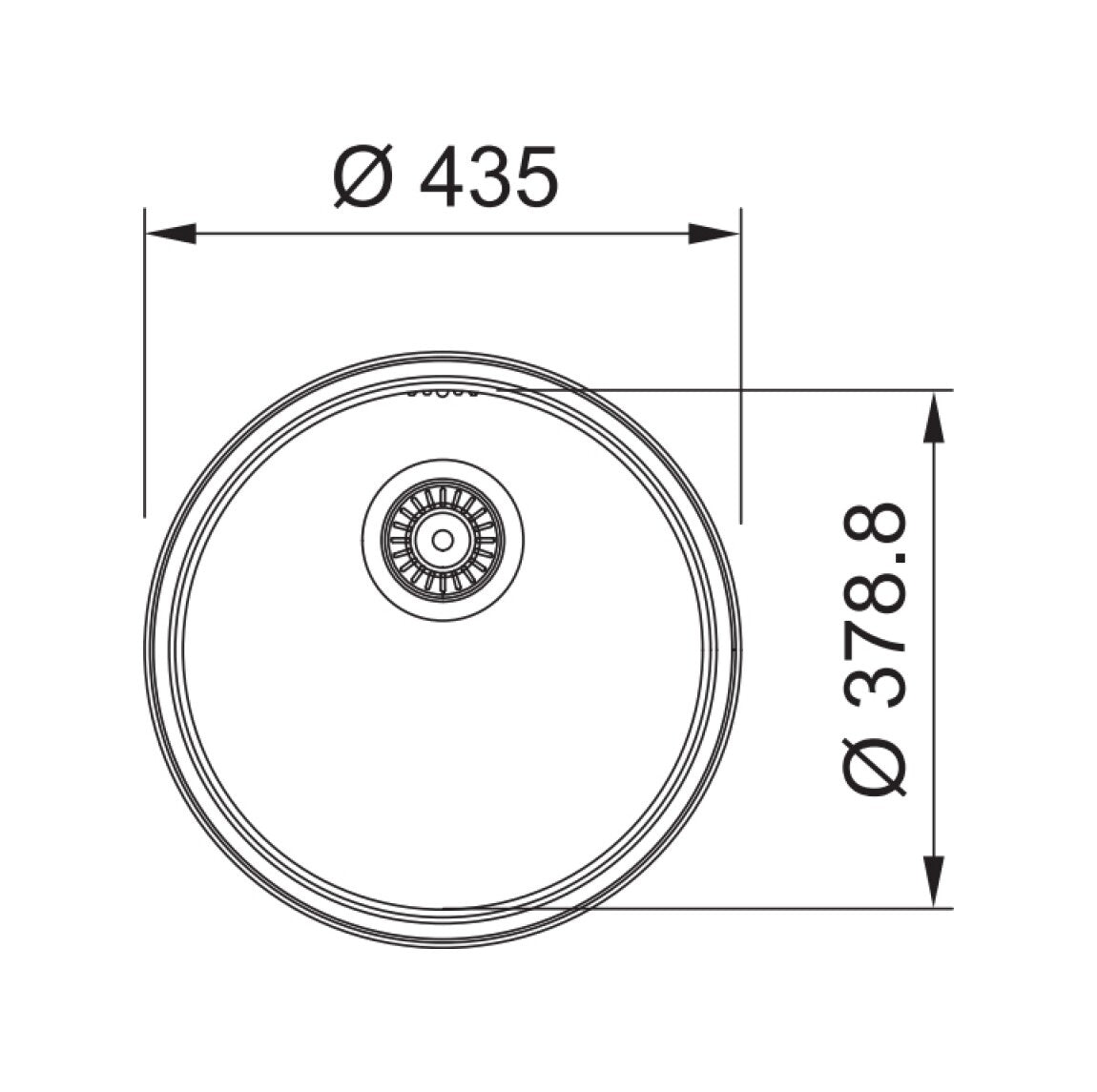 Lavello Rotondo RAX 610 - 38 Inox satinato Napoleon - Outdoor Privé