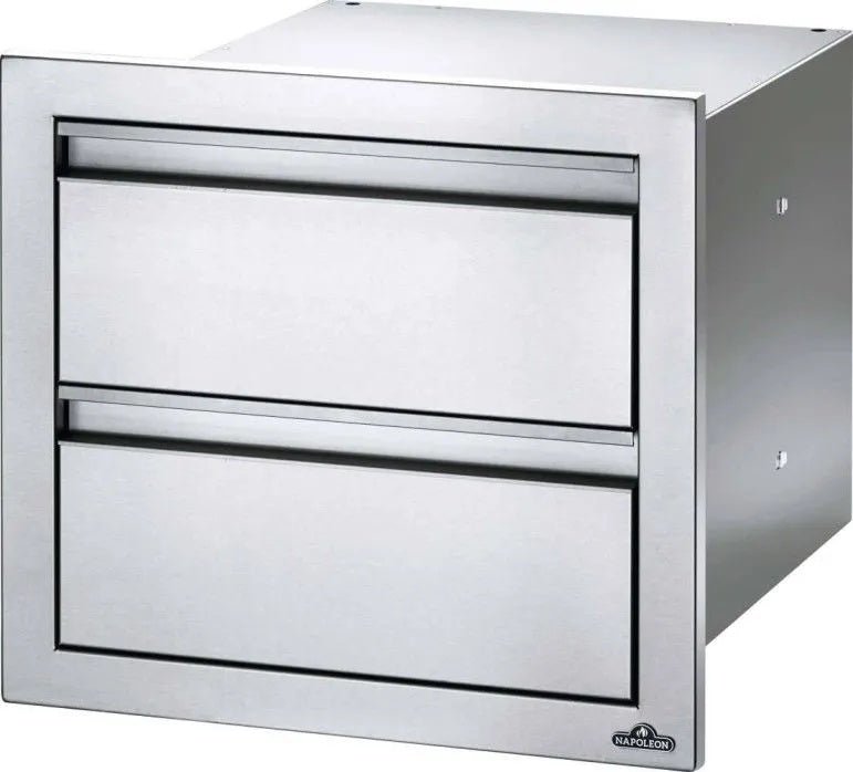 Cassettiera doppia in Acciaio inox da incasso Napoleon - Outdoor Privé