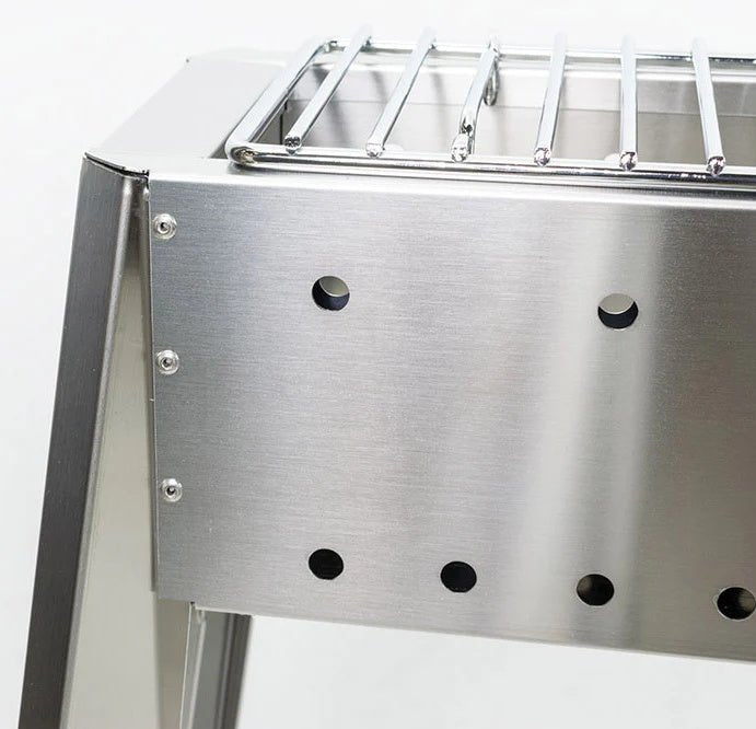 Cuoci arrosticini e spiedini Lisa Cucine Inox professionale a carbone Miami - Outdoor Privé