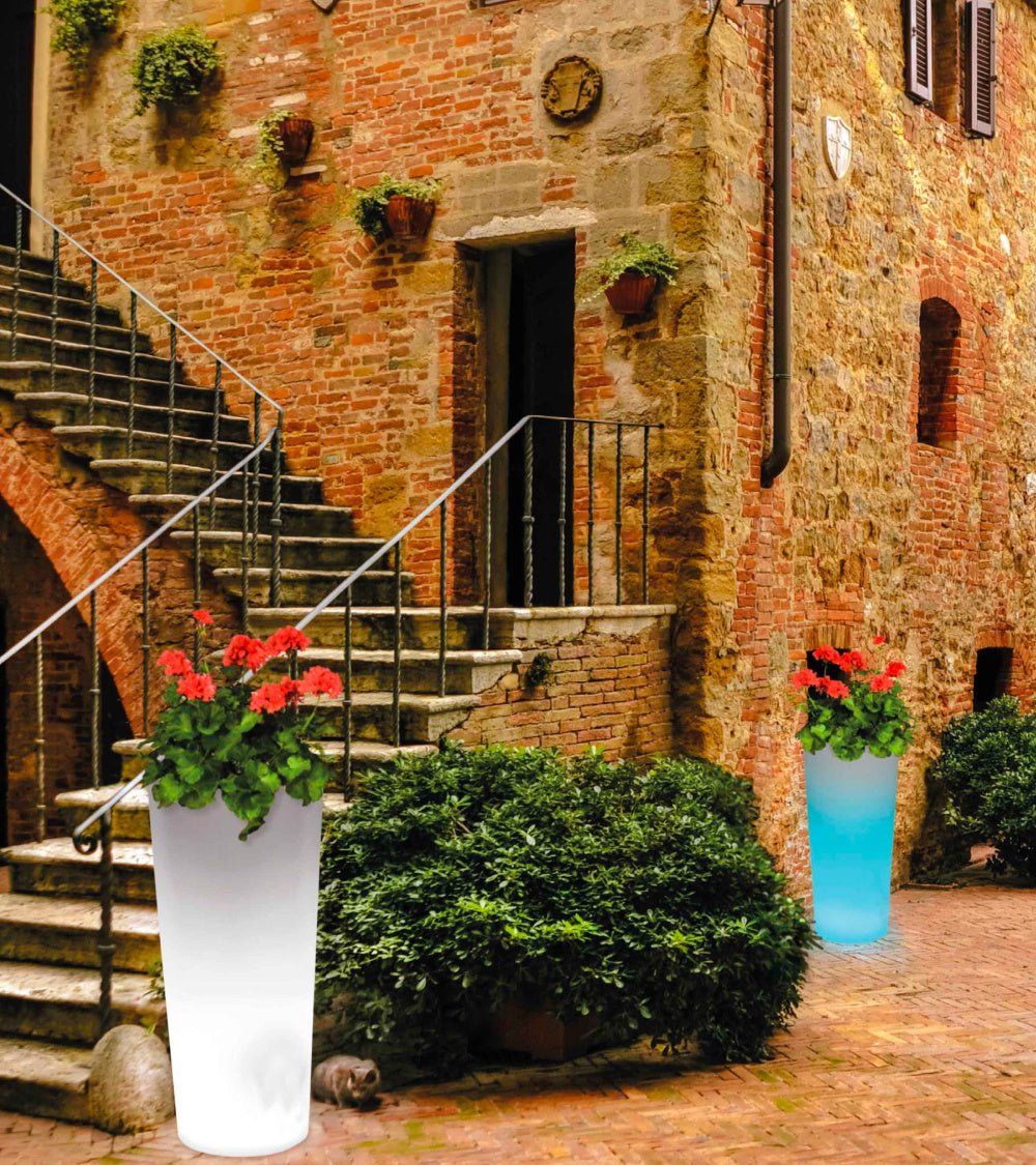 Vaso luminoso Vaso rotondo solar 86/102 Sined - Outdoor Privé