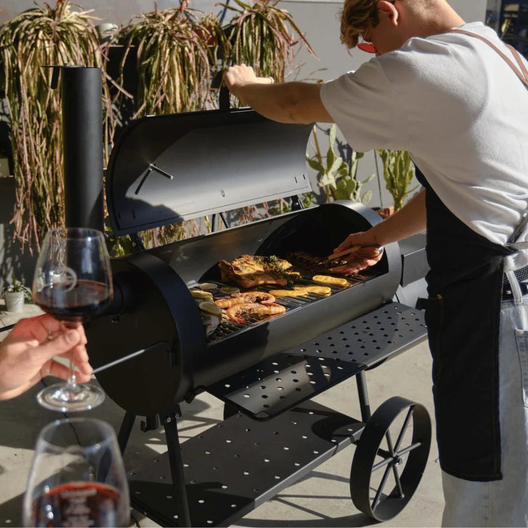 Barbecue a legna e carbone con affumicatore Flamec Tiberio - Outdoor Privé
