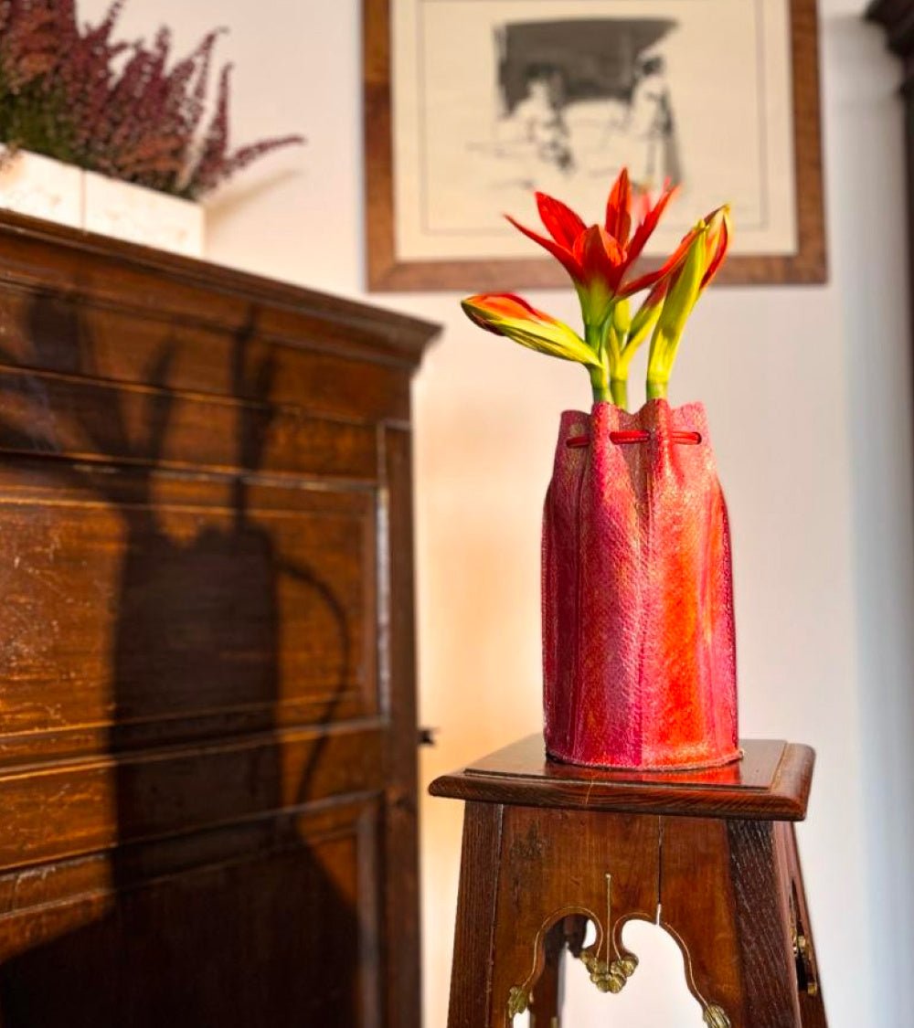 Glacette porta bottiglia in pelle di vitello Hoem - Outdoor Privé