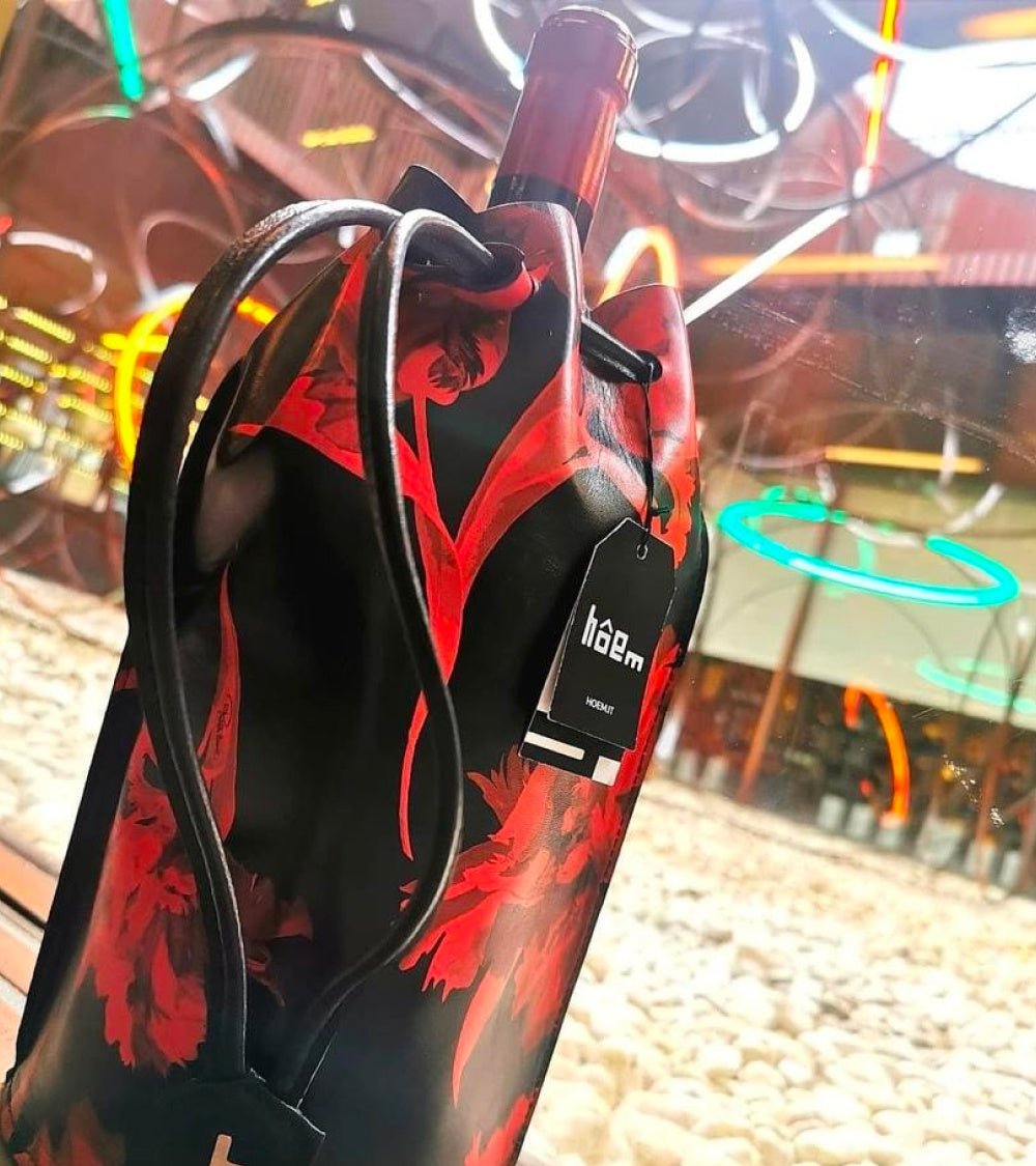 Glacette porta bottiglia in pelle di vitello Hoem - Outdoor Privé