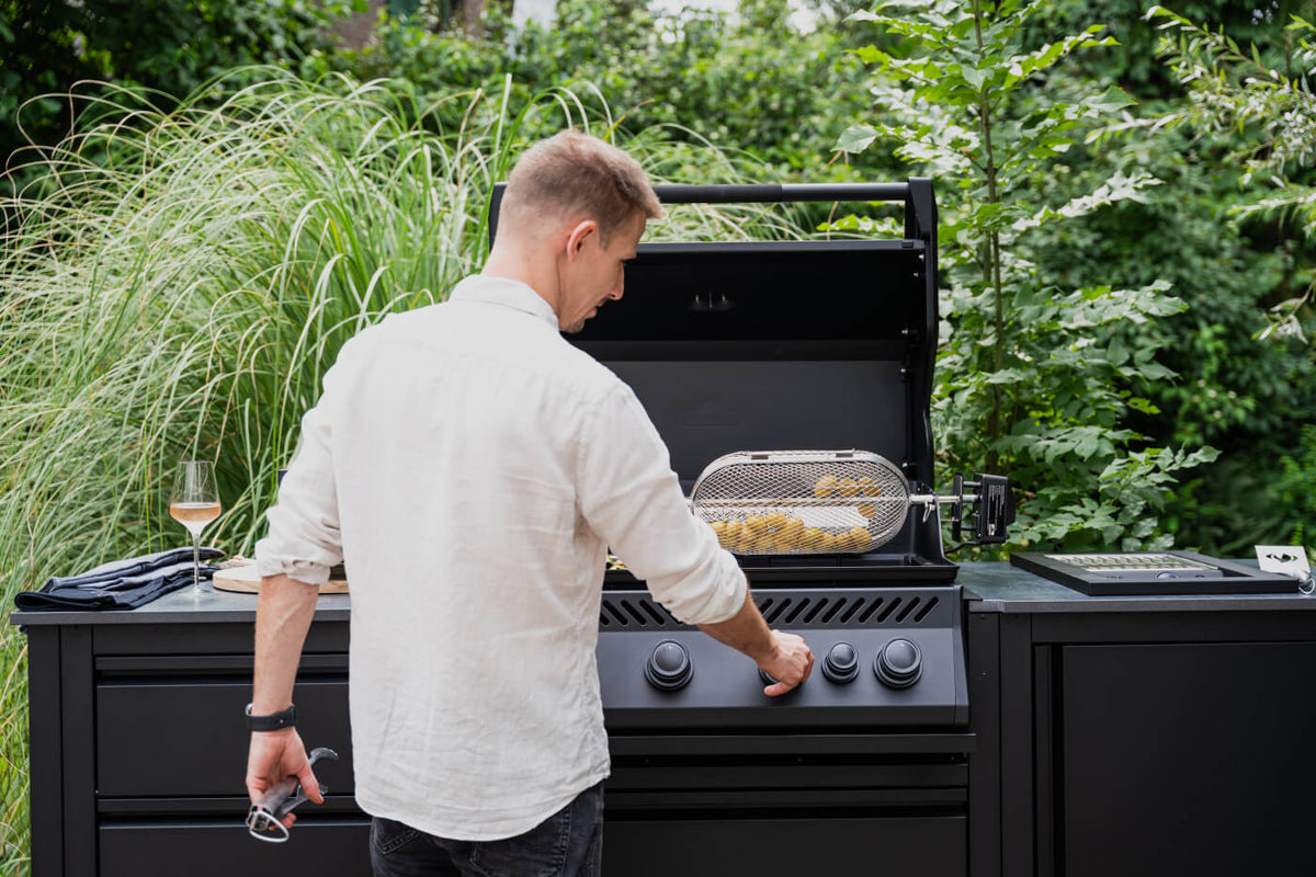 Barbecue a gas da incasso Napoleon Serie 300 32” – Nero Opaco - Outdoor Privé