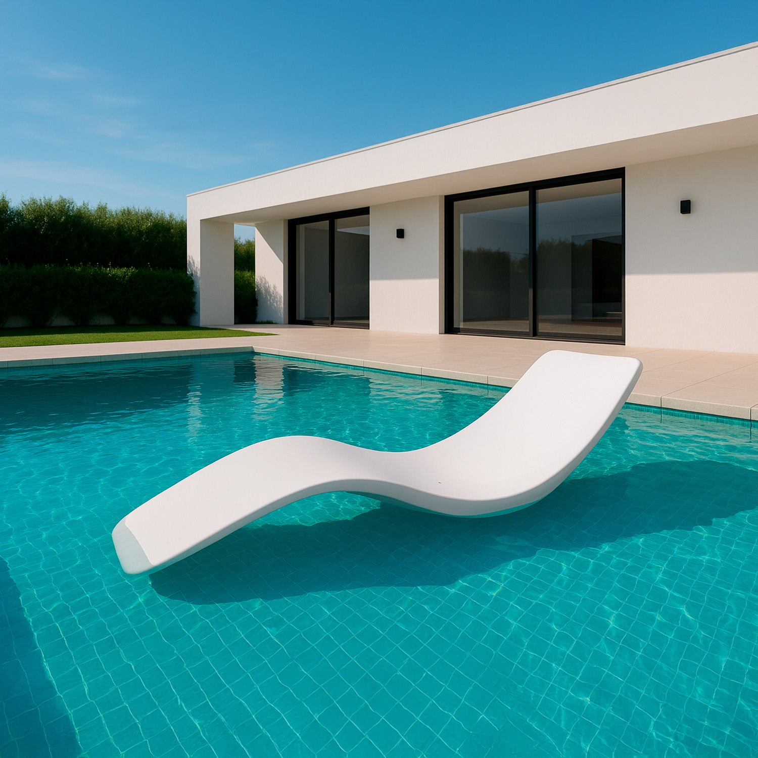 Chaise Longue in fibra di vetro Sined Antares Bianco - Outdoor Privé