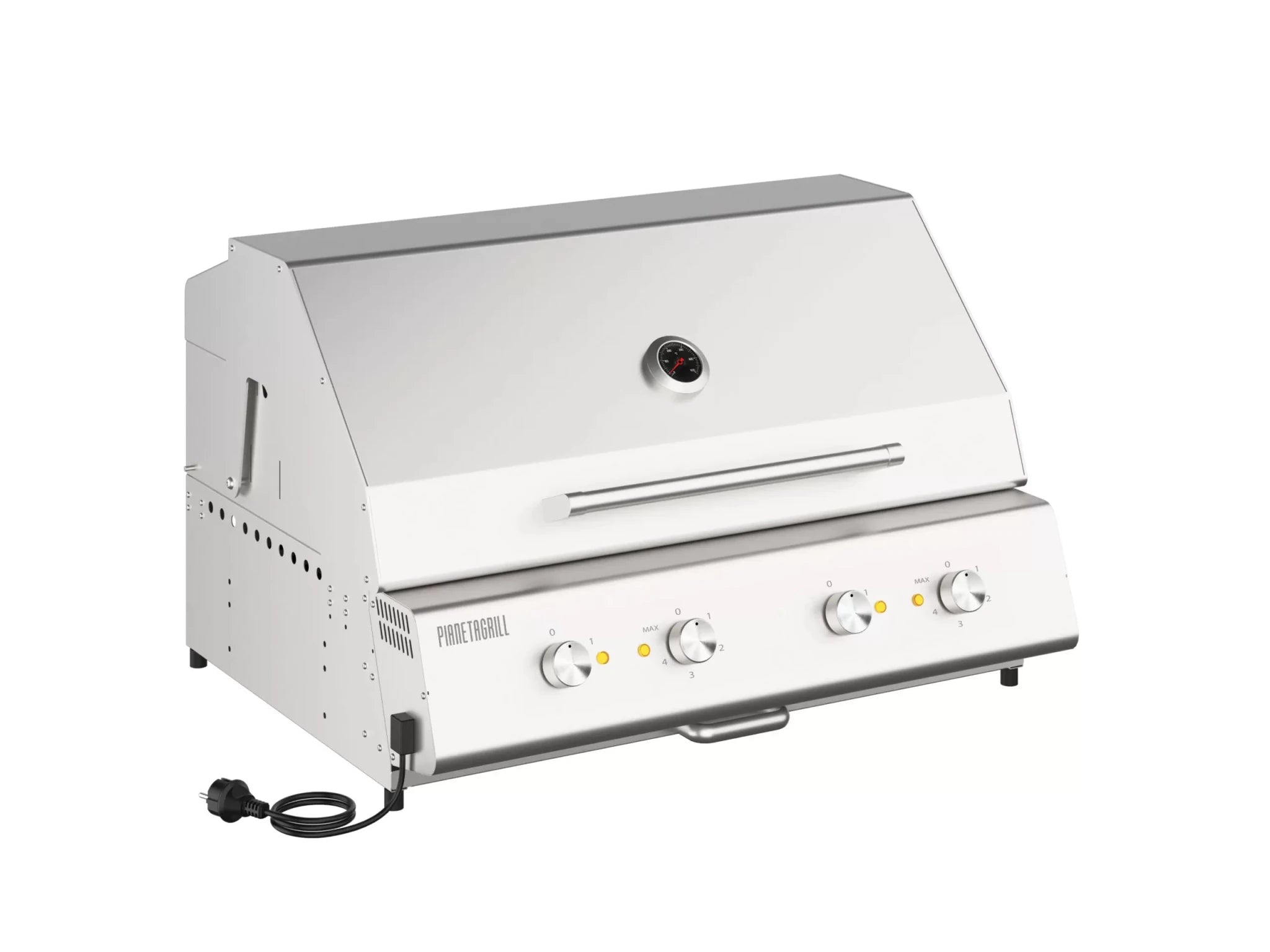 Barbecue elettrico ad incasso o appoggio Fry Top 750 – 4 fuochi con piastra Teppanyaki inox - Outdoor Privé