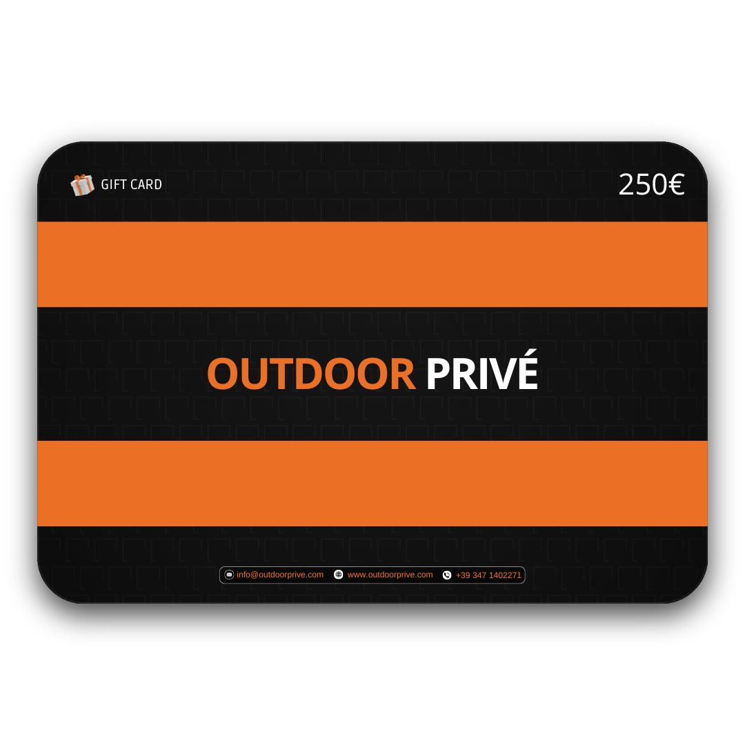CARTA REGALO OUTDOOR PRIVÉ - GIFT CARD DIGITALE 25 - 50 - 100 - 250 €