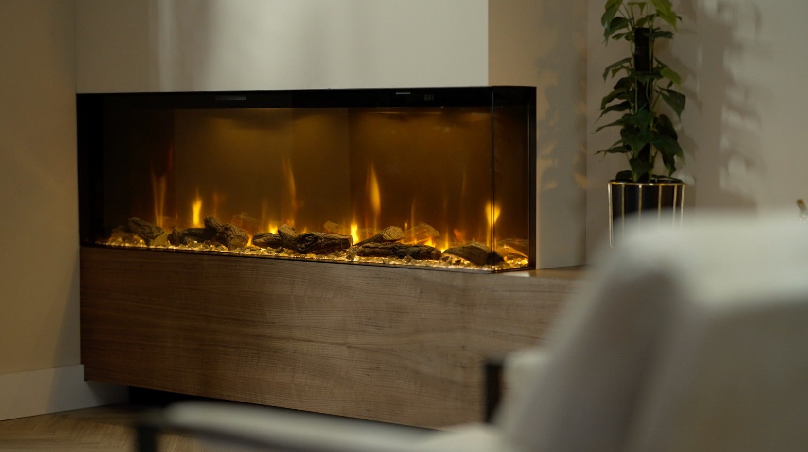 Caminetto elettrico MaisonFire Ignite Bold 50/60/74 – frontale, angolare o trifacciale - Outdoor Privé