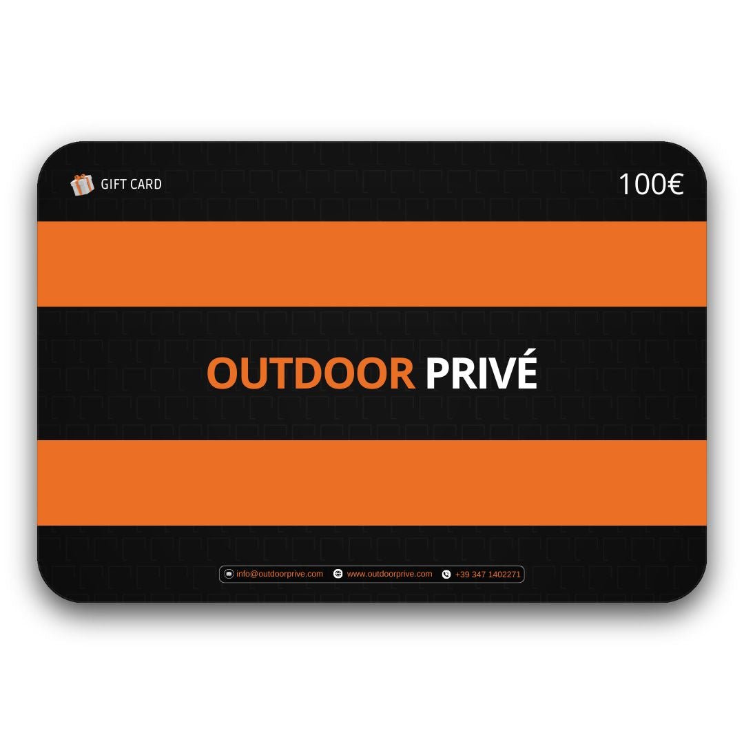 CARTA REGALO OUTDOOR PRIVÉ - GIFT CARD DIGITALE 25 - 50 - 100 - 250 € - Outdoor Privé