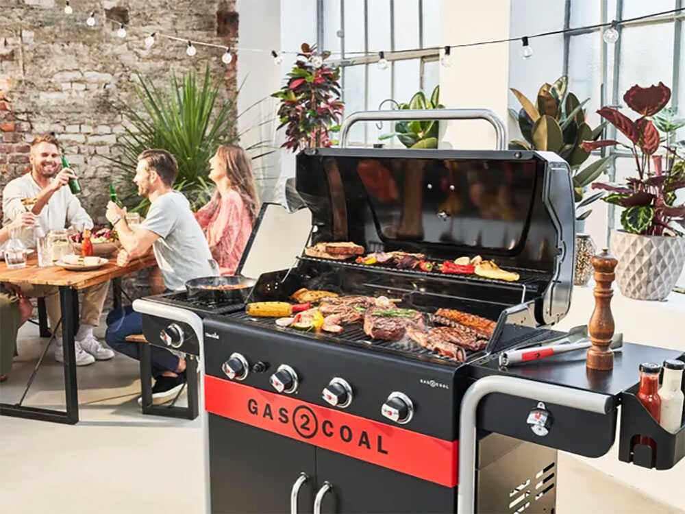 Barbecue Char-Broil Gas2Coal 2.0 4B – ibrido gas/carbone con 4 bruciatori - Outdoor Privé