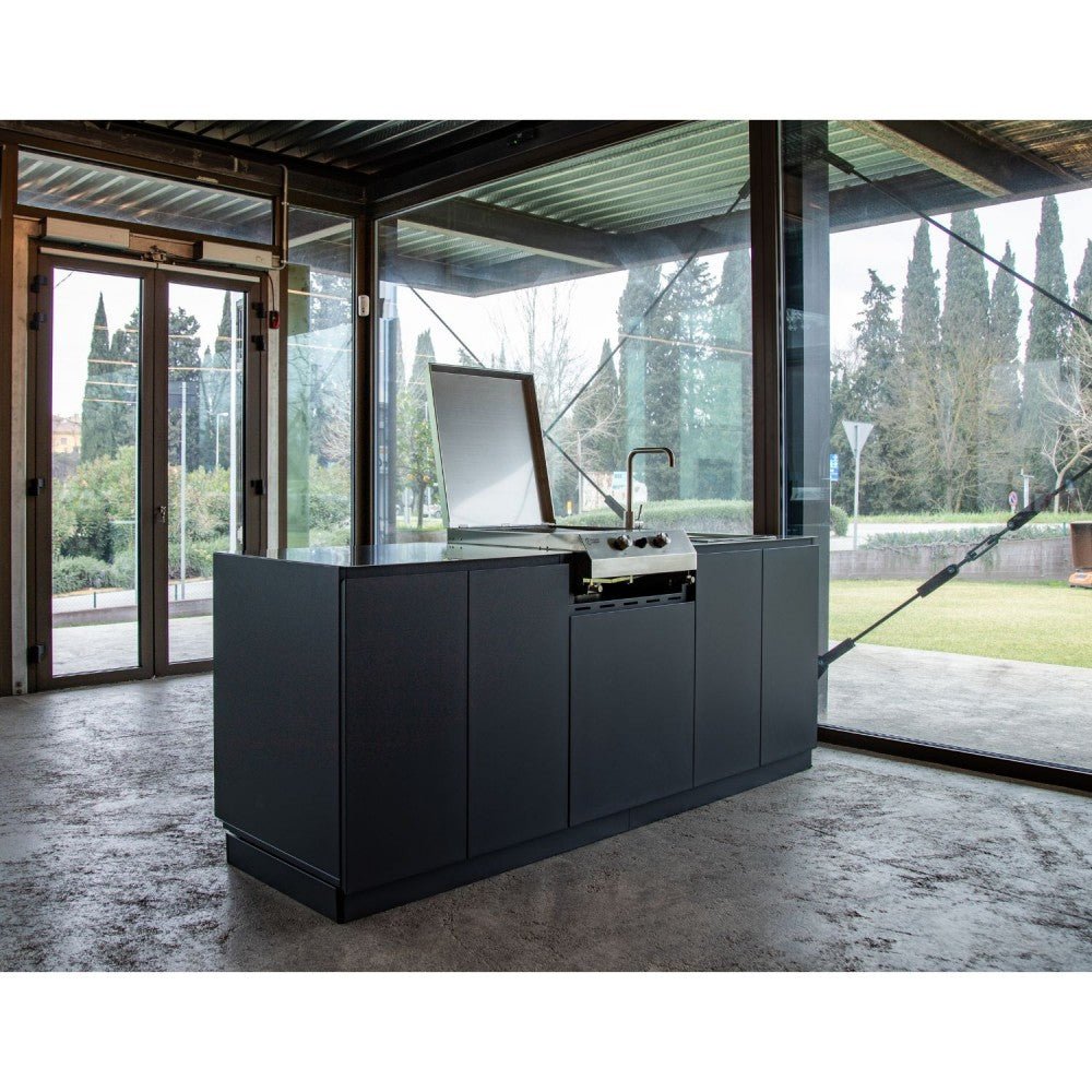 Cucina da Esterno Flaminia – Monoblocco con Barbecue Moon Elettrico - Outdoor Privé