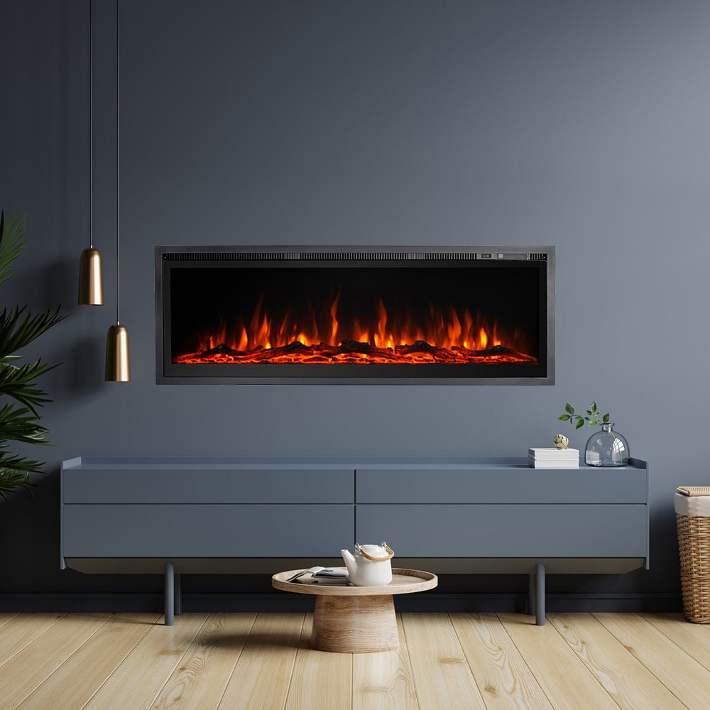 Camino elettrico Divina Fire Chicago 130 da parete e incasso frontale - Outdoor Privé
