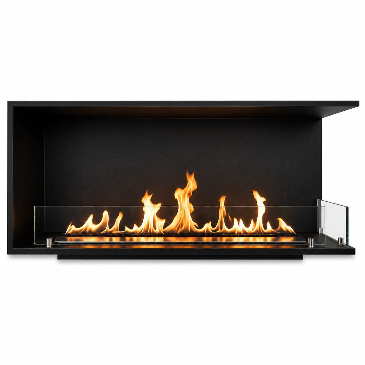 Camino a bioetanolo Divina Fire Urano 120 angolare da incasso Topline - Outdoor Privé