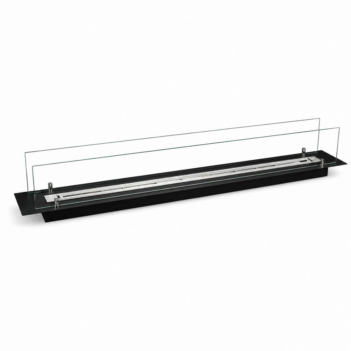 Bruciatore a bioetanolo Divina Fire DF1200V con vetri da incasso 120 cm - Outdoor Privé