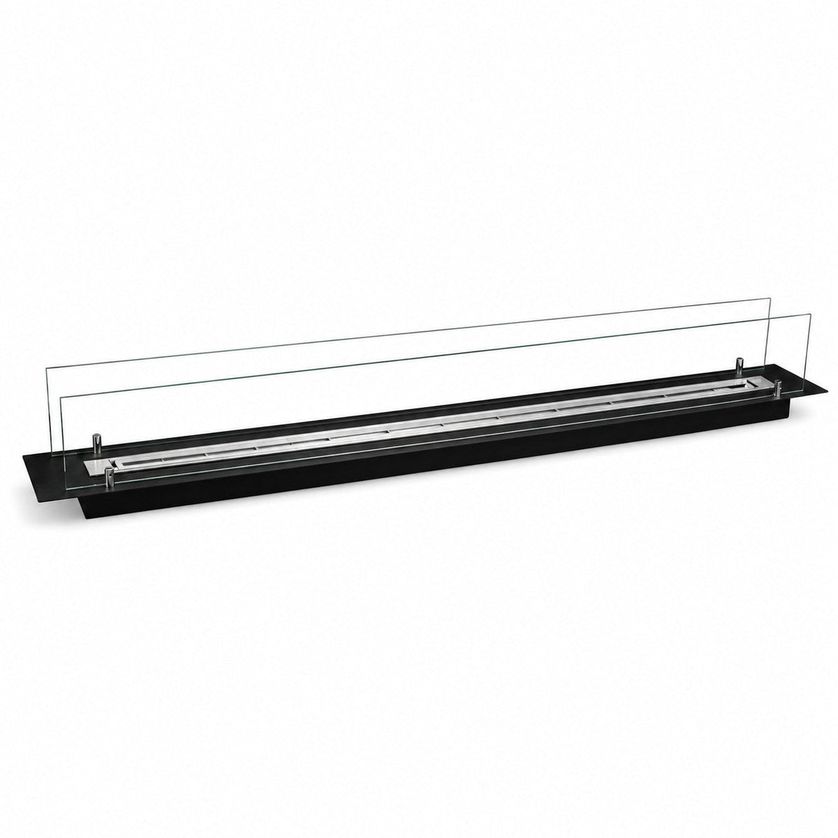 Bruciatore a bioetanolo Divina Fire DF1500V con vetri da incasso 150 cm - Outdoor Privé