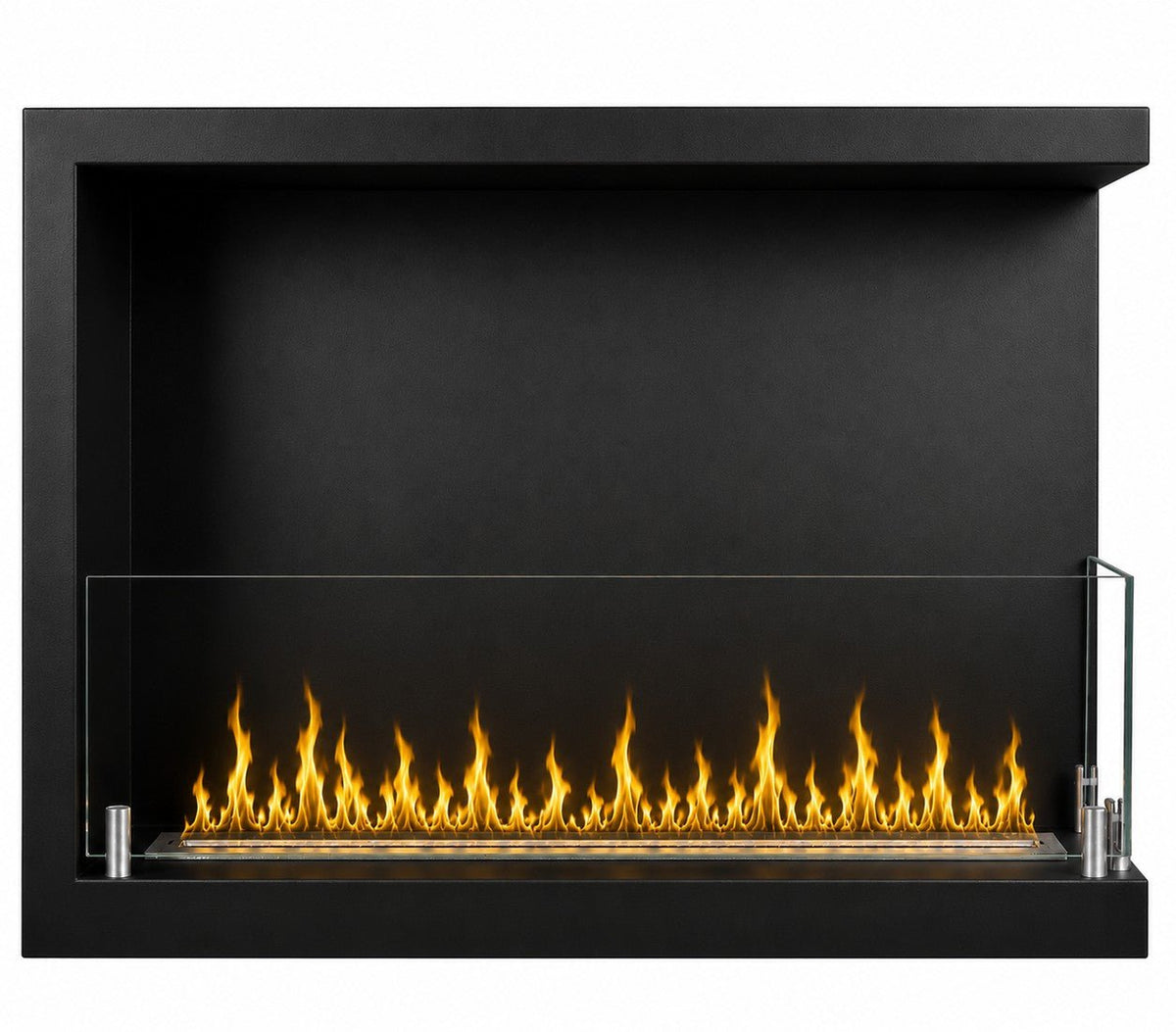 Camino a bioetanolo Divina Fire Sutri 60 angolare da incasso - Outdoor Privé
