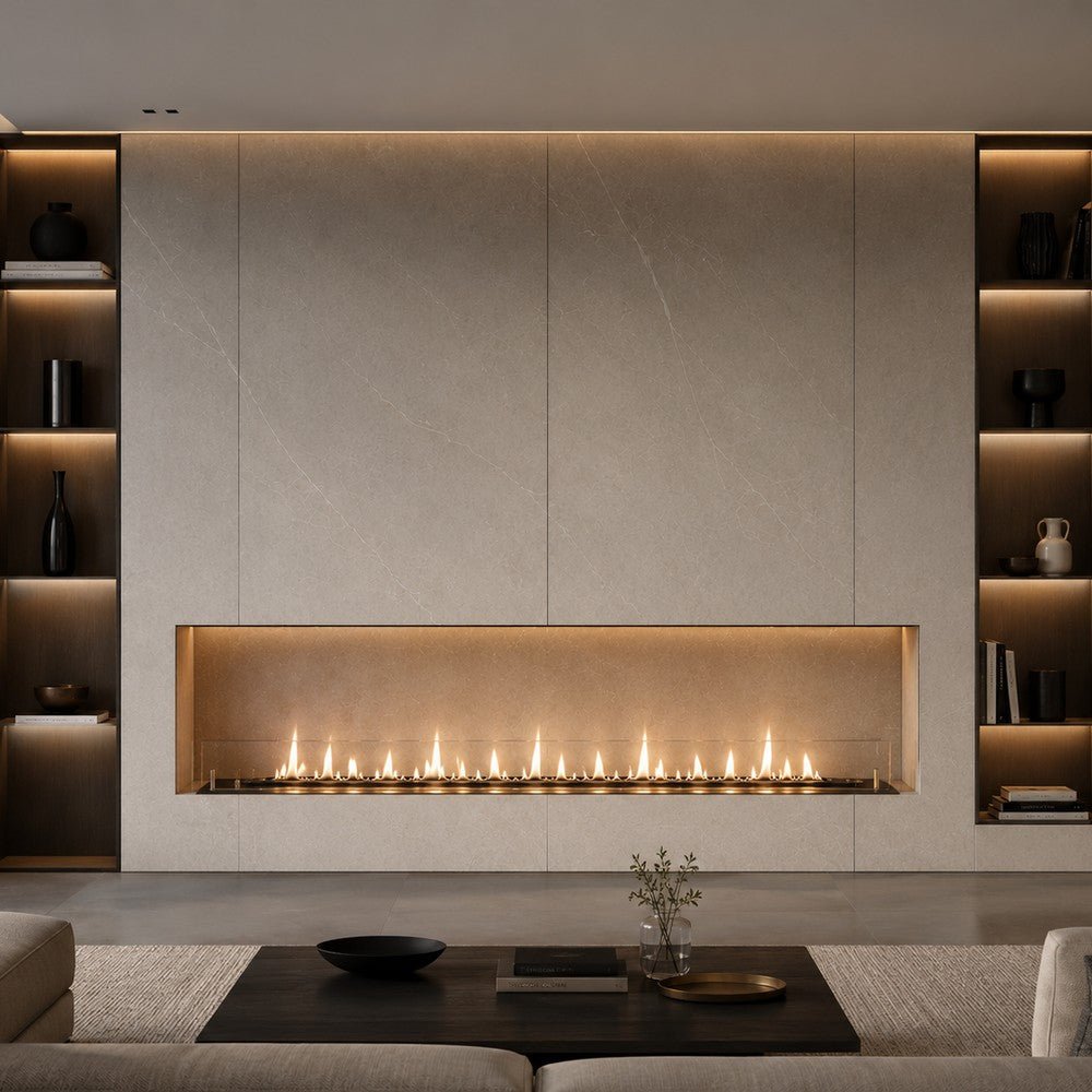 Bruciatore a bioetanolo Divina Fire DF900VBLACK Topline Black Edition da incasso - Outdoor Privé