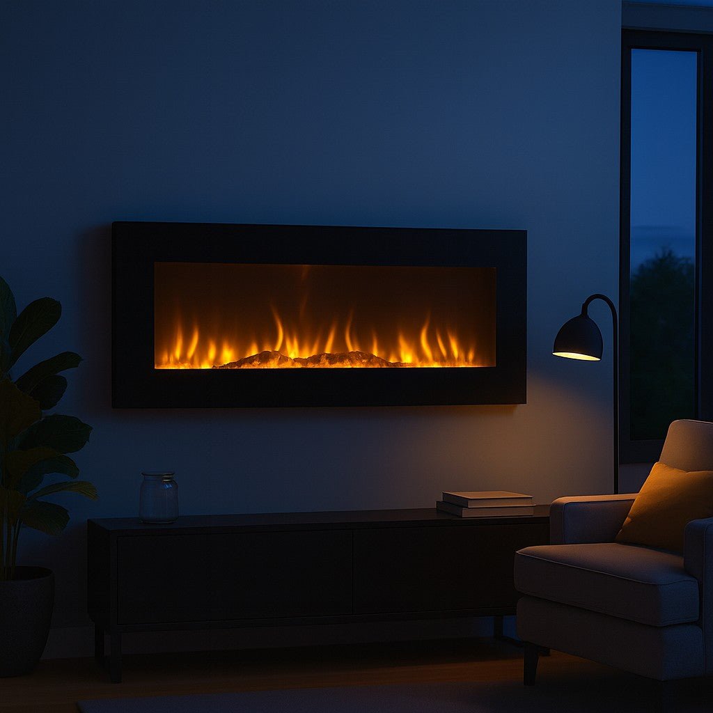 Camino elettrico Divina Fire Dallas 127 cm da parete 1800 W - Outdoor Privé