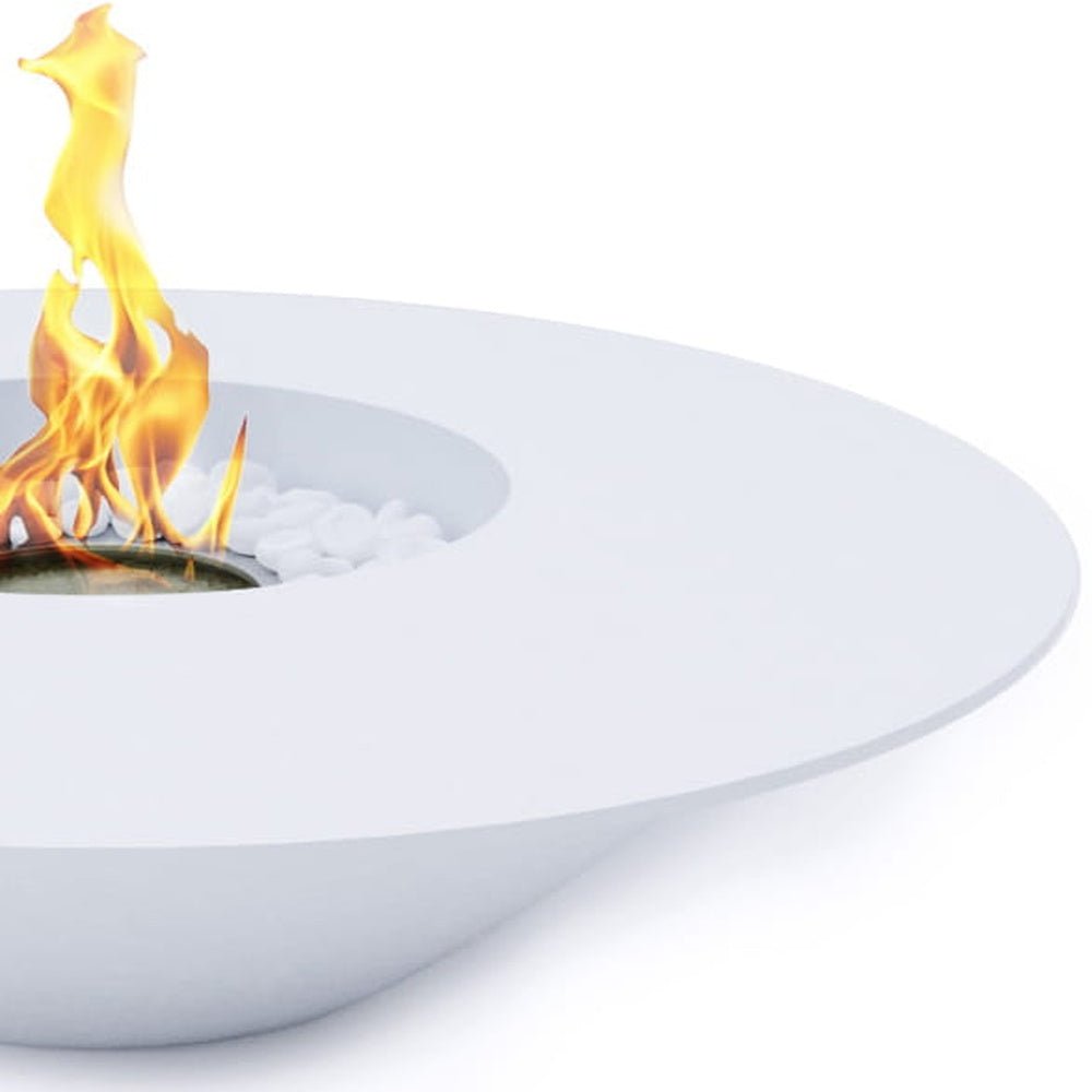 Biocamino Divina Fire Santorini da terra per esterno bianco o nero - Outdoor Privé
