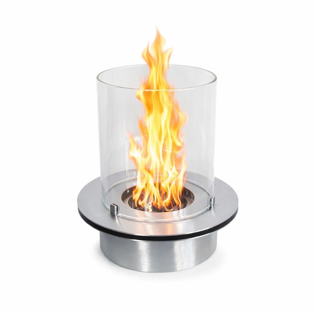 Bruciatore a bioetanolo Divina Fire DF93994 tondo 3 litri con vetri Ø35 cm - Outdoor Privé