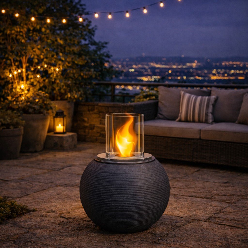 Biocamino Divina Fire Botticelli da terra per interno ed esterno - Outdoor Privé