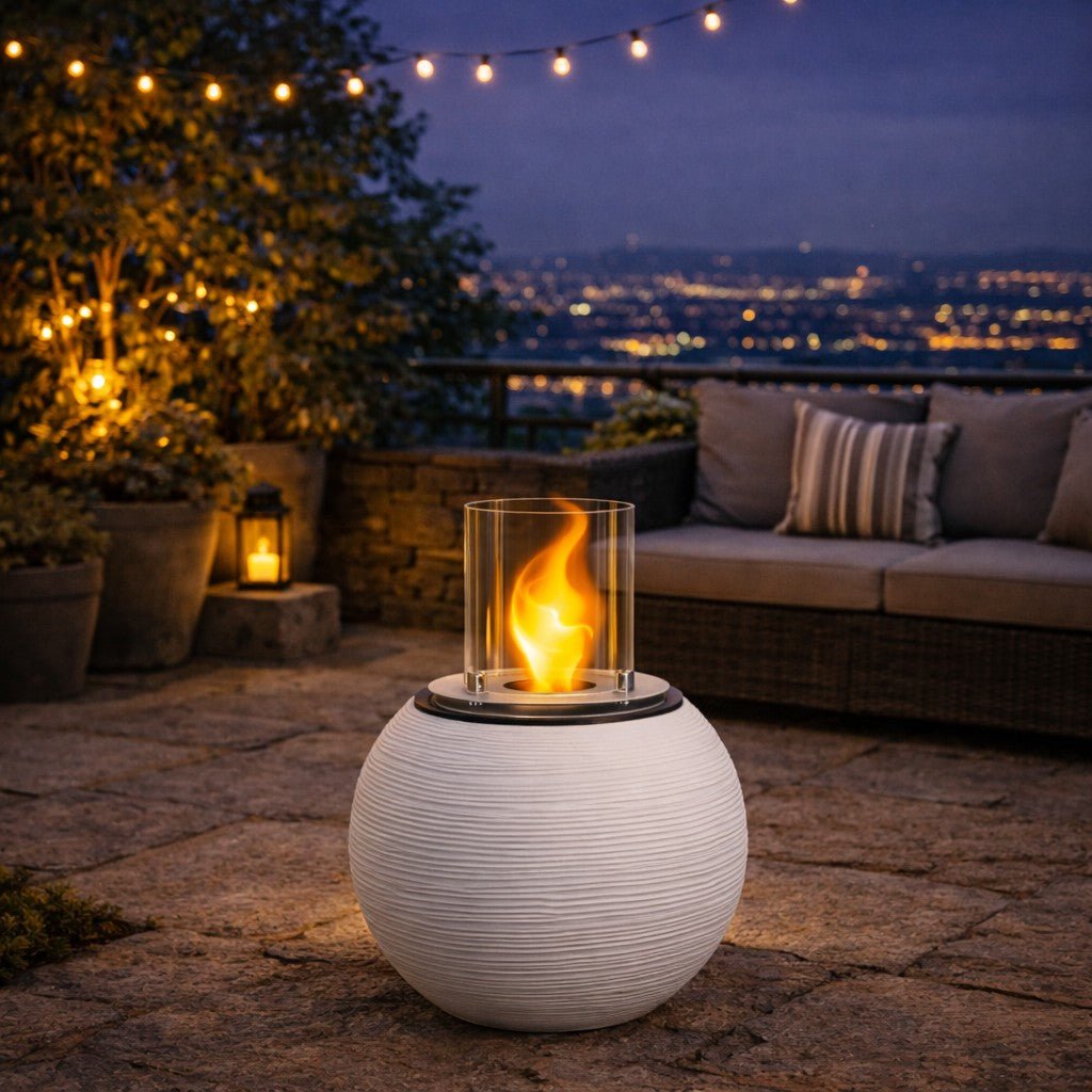 Biocamino Divina Fire Botticelli da terra per interno ed esterno - Outdoor Privé
