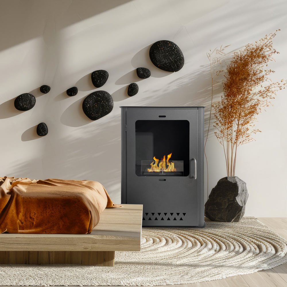 Stufa a bioetanolo Divina Fire Luisa da terra 50 × 30 × 68 cm - Outdoor Privé