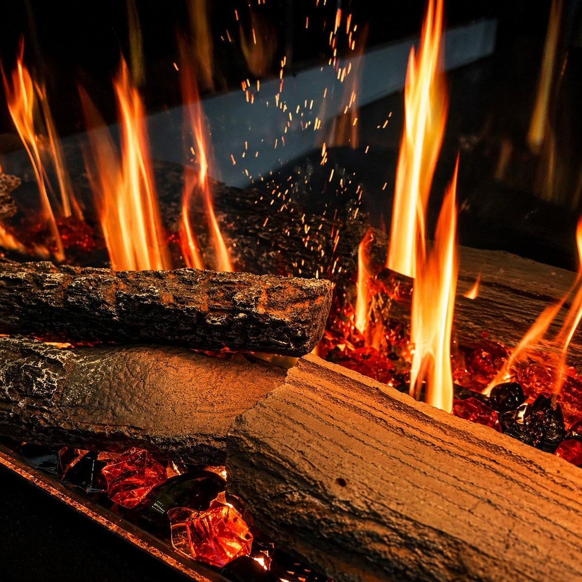 Camino elettrico Divina Fire Filadelfia 130 da incasso LCD e LED - Outdoor Privé