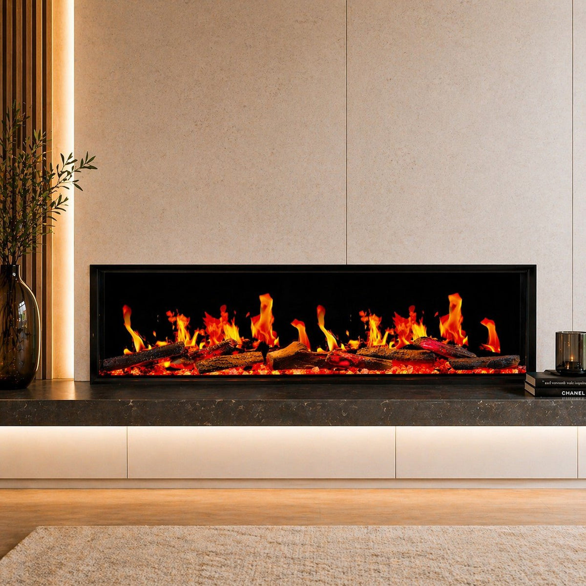 Camino elettrico Divina Fire Filadelfia 150 da incasso LCD e LED - Outdoor Privé