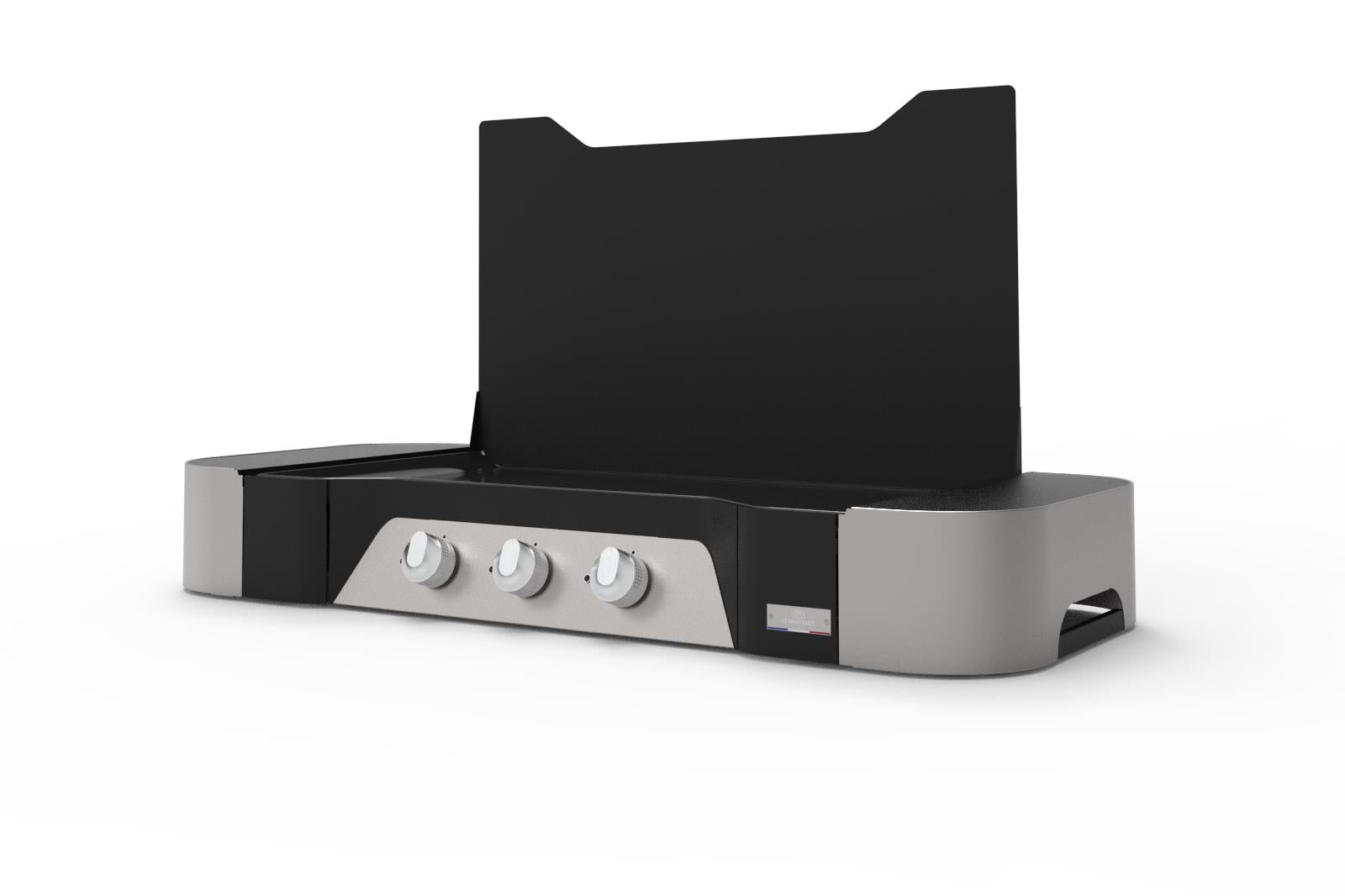 Plancha a gas Le Marquier Exclusive Gas 375 XL Duo – inox/nero - Outdoor Privé