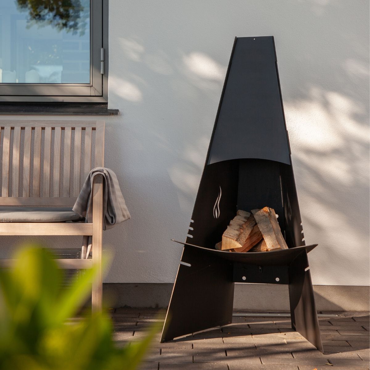 Caminetto da esterno Aduro Outdoor Fireplace Nero o Corten - Outdoor Privé