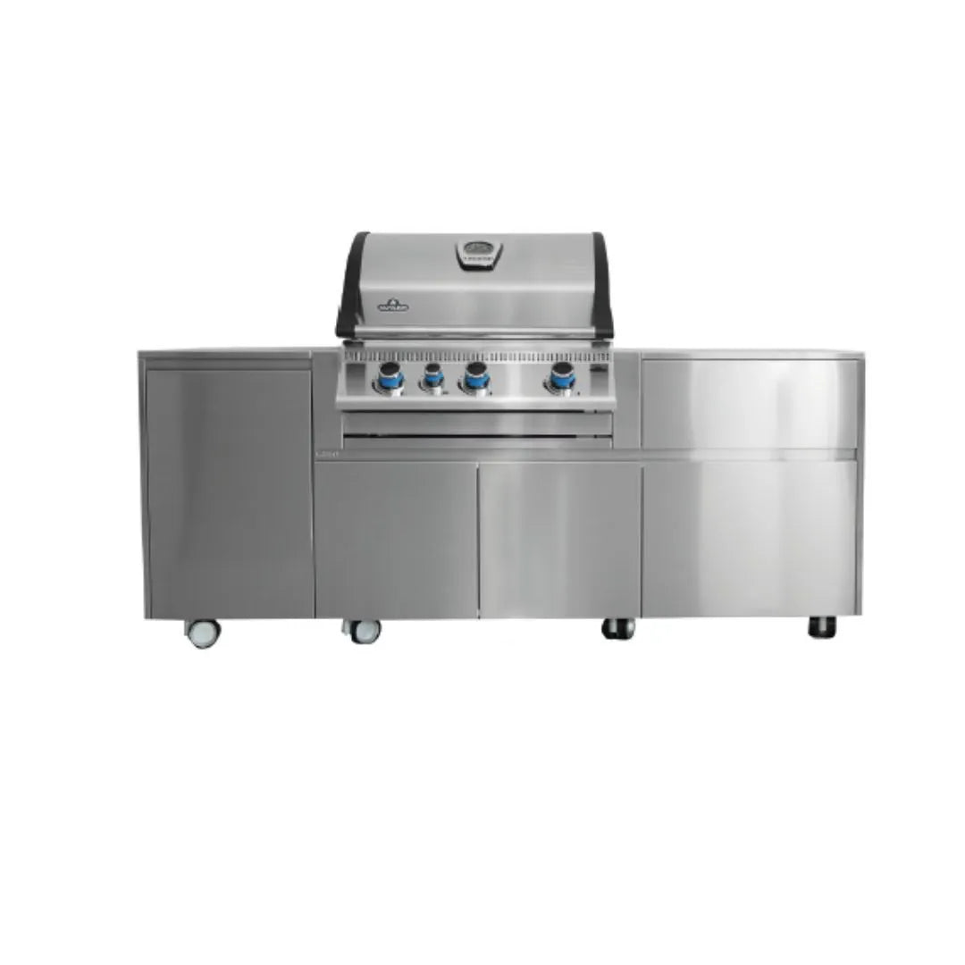 Cucina da esterno Liberty Steel 90 cm – isola inox con BBQ Napoleon BILEX605 - Outdoor Privé