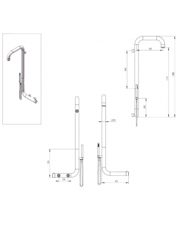 Doccia Arborea Inox Sined