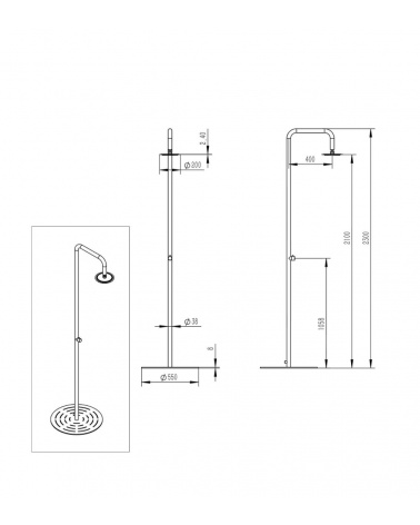 Doccia Simius Inox Sined